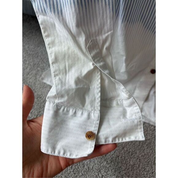 LAFAYETTE 148 NY Everson Solo Melange Stripe Long-Sleeve Blouse, $448 XS - Picture 6 of 9